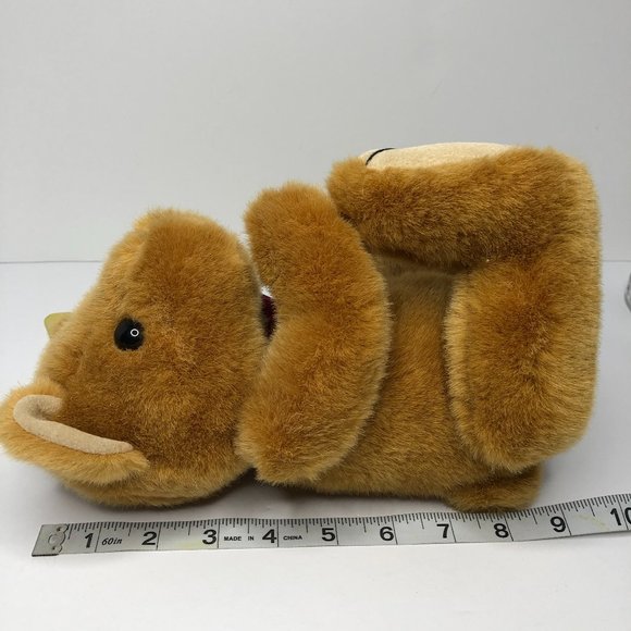 Vintage One Of A Kind Plush Bear 9" Brown Bear with Merlot Bow Collectible - Picture 4 of 8